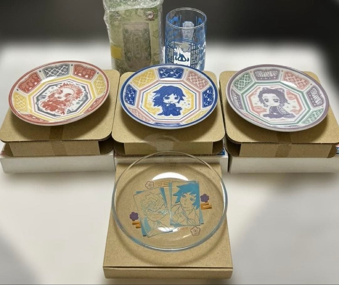 鬼滅の刃 ジャンプショップ 一番くじ ガラスミニプレート 小皿 グラス